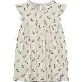 Geggamoja Bamboo Flounce Dress Pears - Cream - 110/116