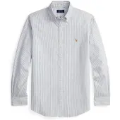 Ralph Lauren for man. 710953704501 Custom Fit striped oxford shirt white, navy (XL), Casual, Party, Cotton, Classic, Long sleeve