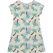 Geggamoja Singoalla Dress Palm Tree - Cream - 86/92