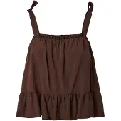 Pieces Pcjulia Sl Peplum Top Wvn D2D - Brown - M