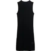 Superdry for woman. W8011870A Chevron crochet mini-dress black (L), Casual, Party, Cotton, Sleeveless / Straps
