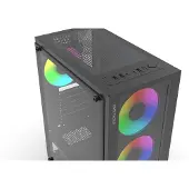 Inca EMG-15XN, Midi Tower, PC, Musta, ATX, mikro ATX, Mini-ATX, ABS, Metalli, Pelaaminen