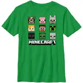 Minecraft - Chibi Faces - Lasten T-paita