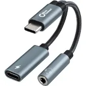 Microconnect USB-C - USB-C PD ja audio adapteri