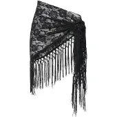 ONLY Jdyofina Fringe Scarf Wvn - Black - ONE SIZE