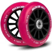 Soke skootterin pyörät 100 mm rubiini 2 kpl.