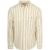 Gant Reg Cotton Linen Stripe Shirt - Beige - XL