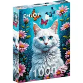 Enjoy Puzzle ENJOY White Cat 1000p palapeli
