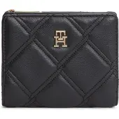Tommy Hilfiger Kukkaro 'Quilted TH Monogram Bifold' kulta / musta