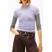 Tommy Hilfiger Ess Logo 1 Rib Slim Fit Lyhythihainen T-paita