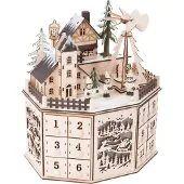 Small Foot Adventtikalenteri - - Pyramidimuoto - Yksityiskohtaiset viimeistelyt - Ihastuttava koriste - Puu