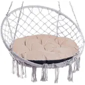 AIO Factory 65 cm puutarhatyyny riipputuoliin haikaranpesä vedenpitävä cappuccino