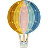 Little Lights Hot Air Baloon Lamp | Retro Rainbow - Multi/patterned - 27.5X39X5.5CM