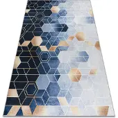 Rugsx Andre 1216 matto kuutio, geometrinen liukumaton - sininen
