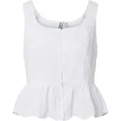 Pieces Pcmarli Sl Top Wvn D2D - White - XS