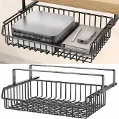 Hobby Hall Pöydänaluslaatikko, metallinen, ulosvedettävä, johtojen säilytys pöydän alla