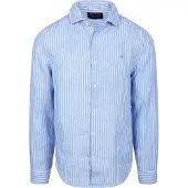 Superdry for man. M4011103A Riviera Linen Shirt blue (M), Casual, Long sleeve