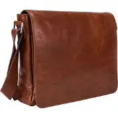 Leonhard heyden Cambridge Lähettilaukku Nahka 32 cm Kannettavan tietokoneen taskun syvyys Ruskea