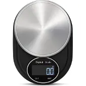INF Digitaalinen keittiövaaka 2kg / 0.1g Ruostumaton teräs Musta / hopea