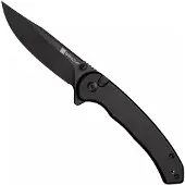 SENCUT Ingot S25102-2 Black D2, Black Aluminum, pocket knife