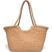 Gina Tricot Braided Straw Bag - Brown - ONE SIZE