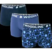 Woodline Boxer Briefs Blue 3-pack XL