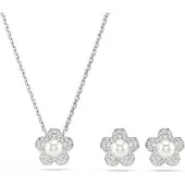 Swarovski Korusarja hopea / läpinäkyvä / helmenvalkoinen