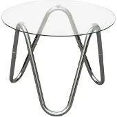 Leitmotiv Side Tabel Ventana Round - Silver - Ø 50 CM