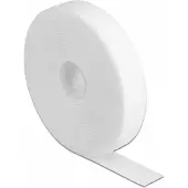 DeLOCK 18381, Koukullinen ja lenkillinen nippuside, Valkoinen, 5000 mm, 20 mm, 1 kpl