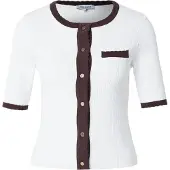 More & more Neuletakki tummanruskea / offwhite