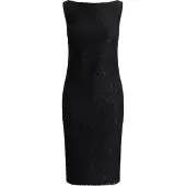 Ralph Lauren Lace Sleeveless Cocktail Dress - Black - 34