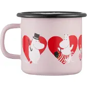 Muurla Moomin emalimuki 25 cl Sydän