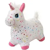 Krea Hop And Bounce Plush Unicorn W White Hair - White - ONE SIZE