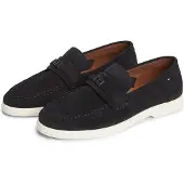 Tommy Hilfiger Light Suede Flag Hardware Loafer - Navy - 41