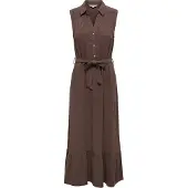 ONLY Onlsiesta Lin Sl Belt Dress Pnt Noos - Brown - XS