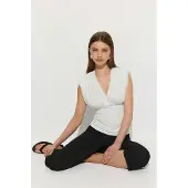 Gina Tricot  - Lace top - pitsipaidat - Valkoinen - M - Naiset