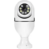 INF E27-lamppukamera - Valkoinen, 1080p WiFi-valvonta yönäöllä