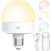 INF Ladattava LED-kiekkolamppu 3 värilämpötilalla ja kaukosäätimellä E26/E27 lampun pidike