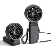 JISULIFE Handheld Fan Life7 3600mAh Portable USB Fan - Black - 3600 mAh