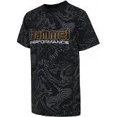 Hummel Hmljr Aop Logo T-Shirt - Black - 146/152