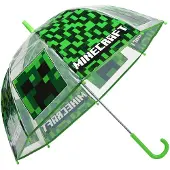 Kids Euroswan Sateenvarjo Umbrella 70cm pitkä Vihreä Musta läpinäkyvä 46cm halkaisijaltaan