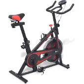 vidaXL Spinning Kuntopyörä Sykemittareilla Musta ja Punainen