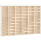 vidaXL Puinen keräilyvitriini 60 lokerolla 60x4,5x40,5 cm