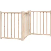 vidaXL Taittuva koiran turvaportti, 3 paneelia, 150 cm