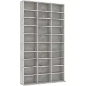 vidaXL CD-hylly betoninharmaa 102x16x177,5 cm tekninen puu