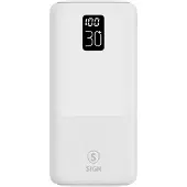 Sign Powerbank 22.5W 30 000 mAh USB-C & USB-A - Valkoinen