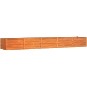 vidaXL Korotettu kukkalaatikko ruoste 400x80x45 cm Corten teräs