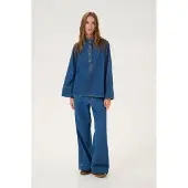 My Essential Wardrobe Hilmamw 171 Boxy Blouse - Blue - 34