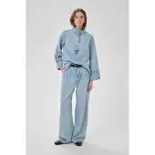 My Essential Wardrobe Hilmamw 171 Boxy Blouse - Blue - 46