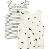 Liewood Faris Printed Tank Top 2-Pack - Cream - 122/128